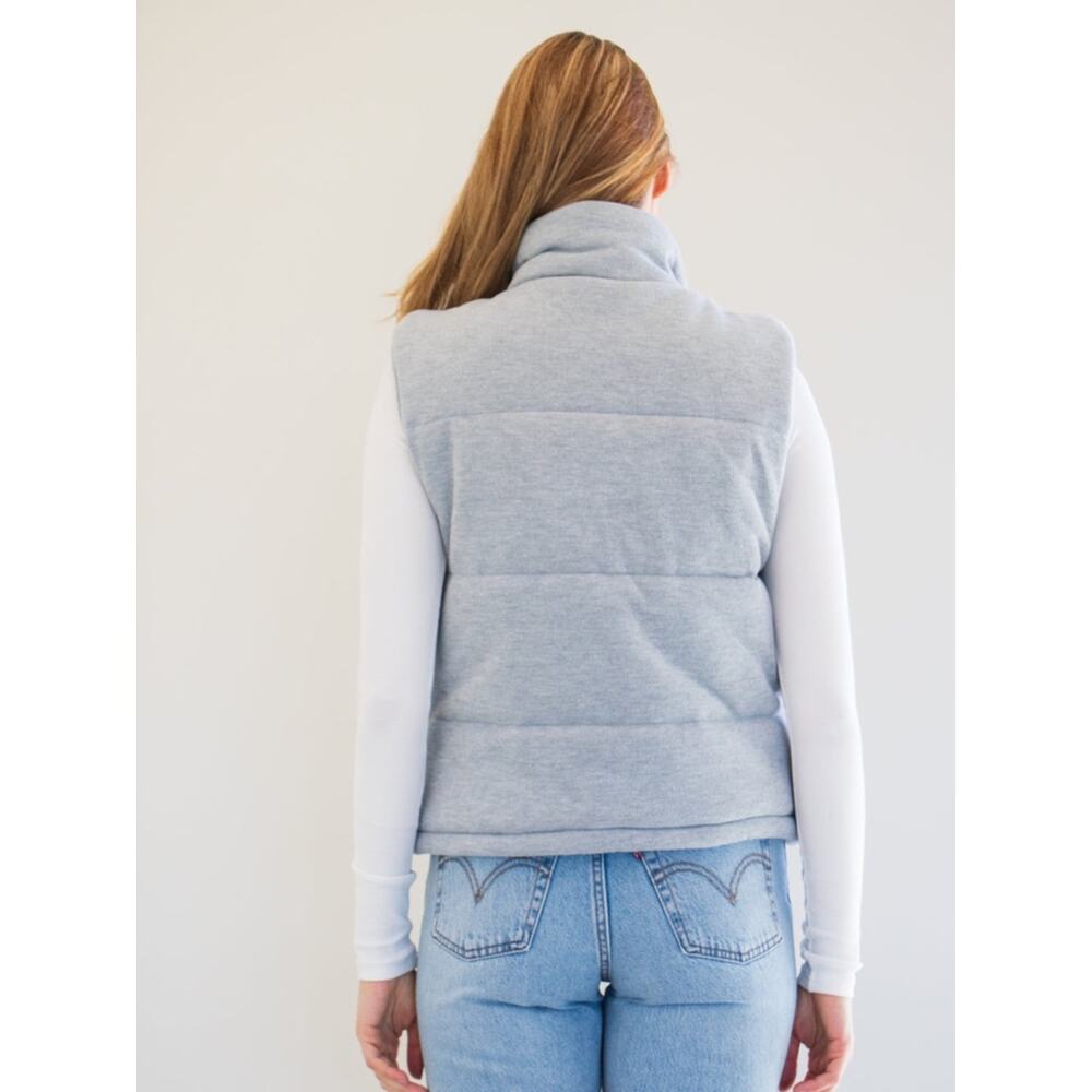 Parke light grey knit puffer vest size Large - Picture 4 of 8